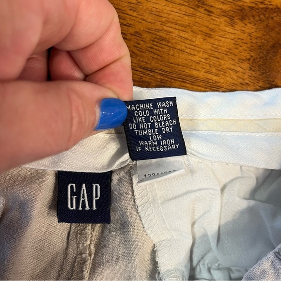 Gap women’s 100% linen tan ivory womens cropped pants size 2 - Picture 3 of 8